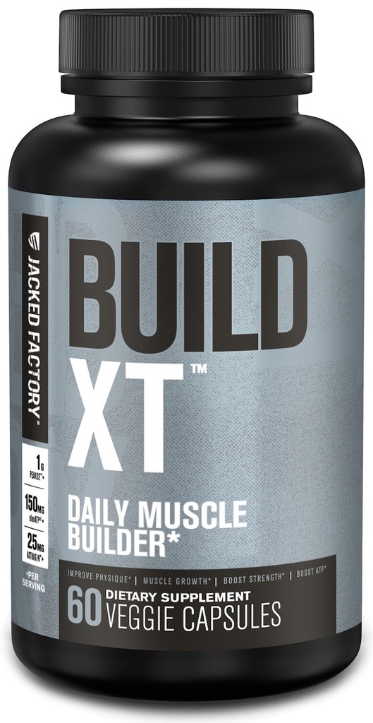 Jacked Factory Build-XT Daily Muscle Builder & Performance Enhancer - Supplément de construction musculaire pour la force musculaire et la croissance.