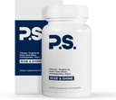 PS Booster naturel de testostérone pour les hommes - Suppléments D3 et Zinc Premium pour les hommes avec Tribulus, Weed Horny Goat, et Tongkat Ali - Suppléments de test et d'énergie (60 capsules)