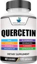 American Standard Supplements Quercetin 1000mg Per Serving with Zinc, Vitamin C, Vitamin D3, Magnesium, Elderberry, Echinacea, Turmeric, Astragalus - Gluten Free, Non-GMO, 120 Capsules, 40 Servings