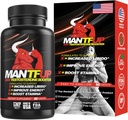 MANTFUP Vitality Enhancer pour les hommes Rehausseur de testostérone à action rapide et supplément quotidien pour soutenir la santé masculine & Libido
