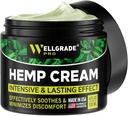 WELLGRADE PRO Hemp Extract Cream - USA Made - Knees, Joints & Back - Arnica, MSM & Menthol, 4 Fl Oz