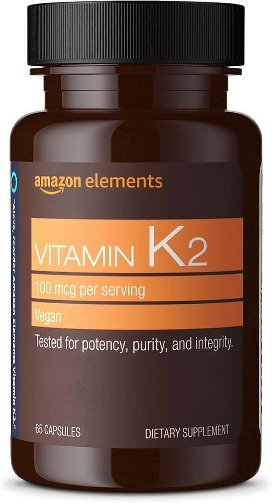 Éléments amazoniens Vitamine K2 100 mcg, 65 Capsules