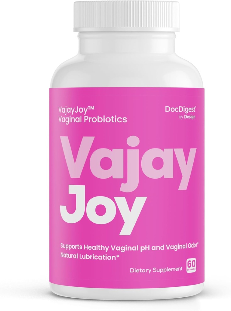 Pilules d'équilibre du pH de VajayJoy -Probiotique vaginal féminin pour la régulation du pH, cliniquement démontré pour restaurer le pH Équilibre et lubrification natuelle- Réduit le VB, les infections du levure et l'odeur