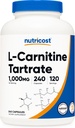 Nutricost L-Carnitine Tartrate 1000mg, 240 Capsules - 500mg Par Capsule, 120 portions