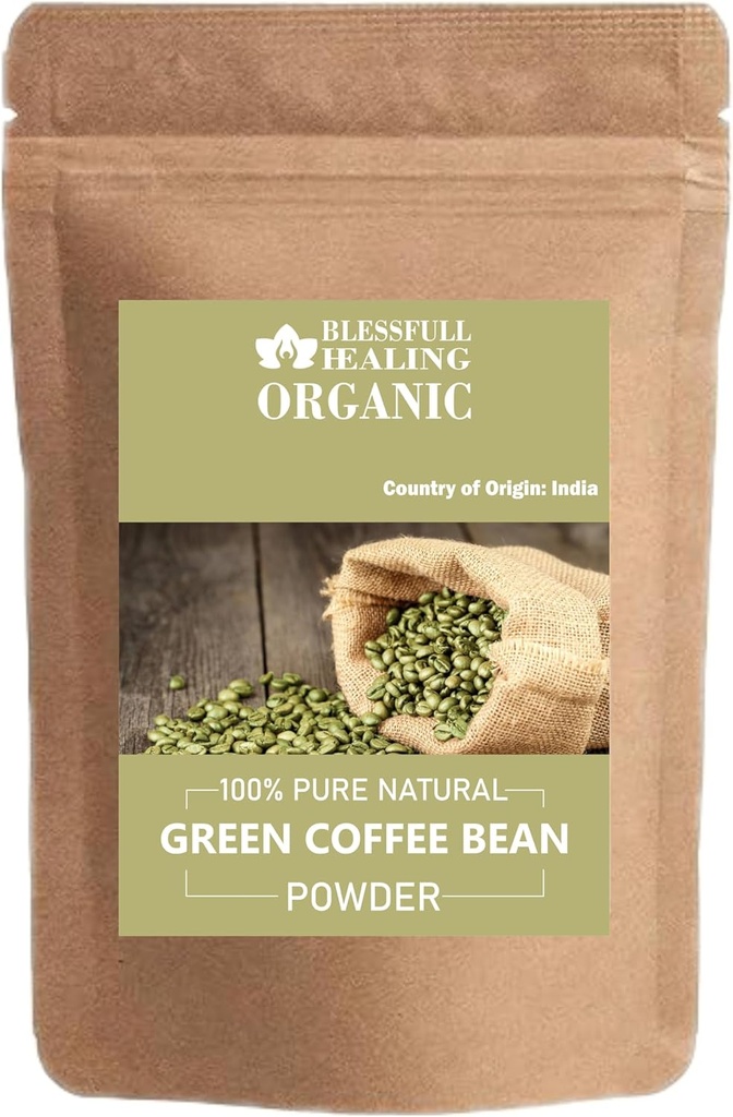 Poudre de fèves de café vert biologique 100% Pure Natural 300 Gram / 10,58 oz