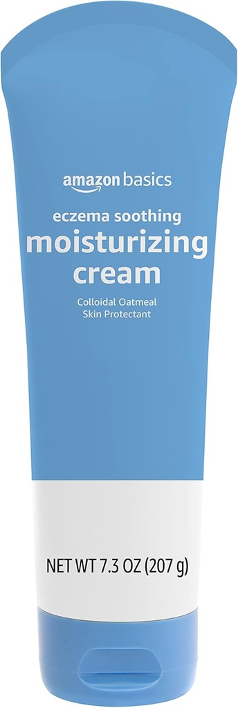 Bases Eczéma Crème hydratante apaisante avec farine d'avoine colloïdale, 7,3 onces (paquet de 1) (précédemment Solimo)