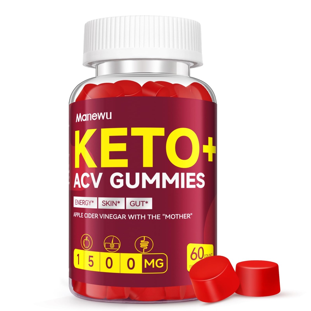 Gummies Keto ACV - 1500mg Gummies Keto complément diététique pour les femmes et les hommes - vinaigre de cidre de pomme naturel avec mère - sans gluten, végétalien, non-OGM, fabriqué aux États-Unis Visiter le magasin