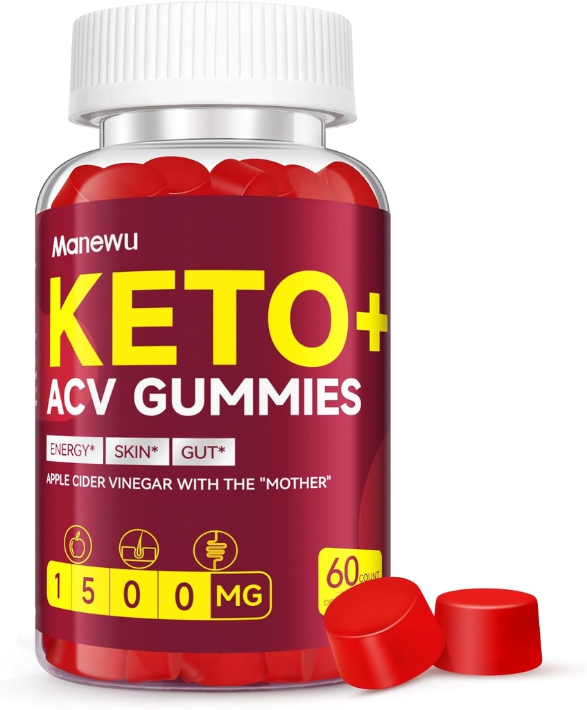 Gummies Keto ACV - 1500mg Gummies Keto complément diététique pour les femmes et les hommes - vinaigre de cidre de pomme naturel avec mère - sans gluten, végétalien, non-OGM, fabriqué aux États-Unis Visiter le magasin