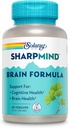 SOLARAY SharpMind Formule de soutien au cerveau - Suppléments Cerveau Nootropique - Soutien Cognitif et Santé du cerveau avec Ginkgo Biloba - Garantie de 60 jours, 60 portions, 60 VegCaps