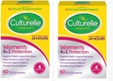 Femmes Culturelles Équilibre sain Probiotiques quotidiens pour les femmes - Soutiens Digestion, santé vaginale et immunitaire, diarrhée occasionnelle, gaz et ballonnement - Non-OGM 60ct (2 -Pack) (2)