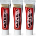 CareAll Capsaicin Arthrite, Muscle et Crème articulaire 1,5 oz (3 pack), soulagement des douleurs mineures et des douleurs dues aux maux de dos, aux entorses, aux souches, à l'arthrite. Sans parfum