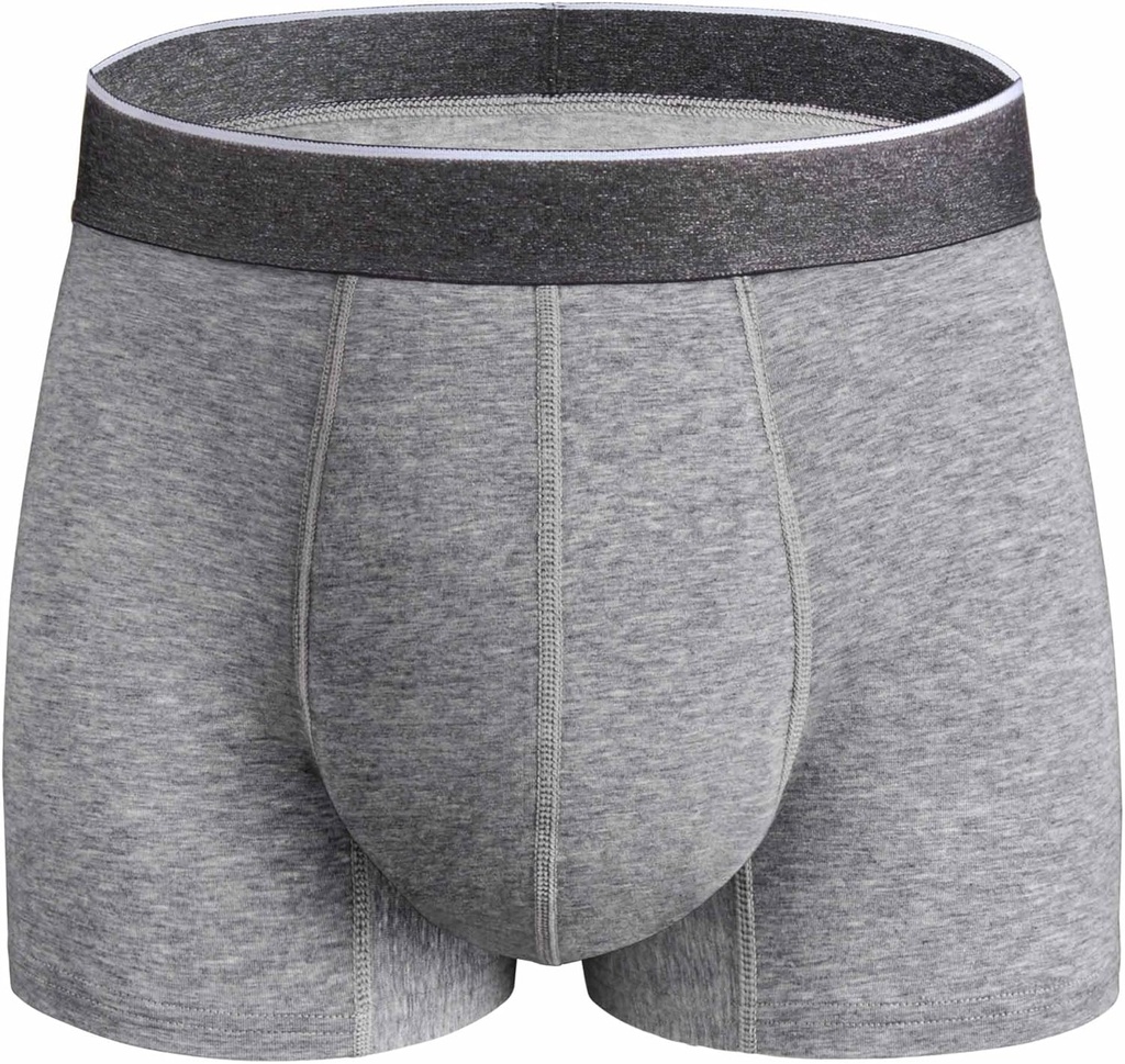 Sous-vêtements pour hommes Incontinence Lavables, 2,3 oz Slips de boxeur antidérapants absorbants réutilisables pour le contrôle des vérins 1 Pack (Gray, XL)