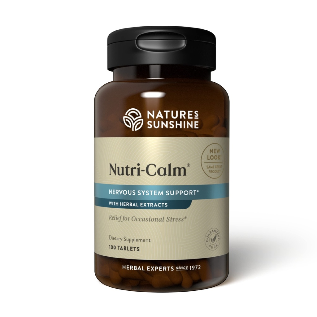 Nature's Sunshine Nutri-Calm- Supplément anti-stress à base de plantes pour le soulagement naturel, le soutien de l'humeur et le renforcement, le soutien du système nerveux - 100 comtes