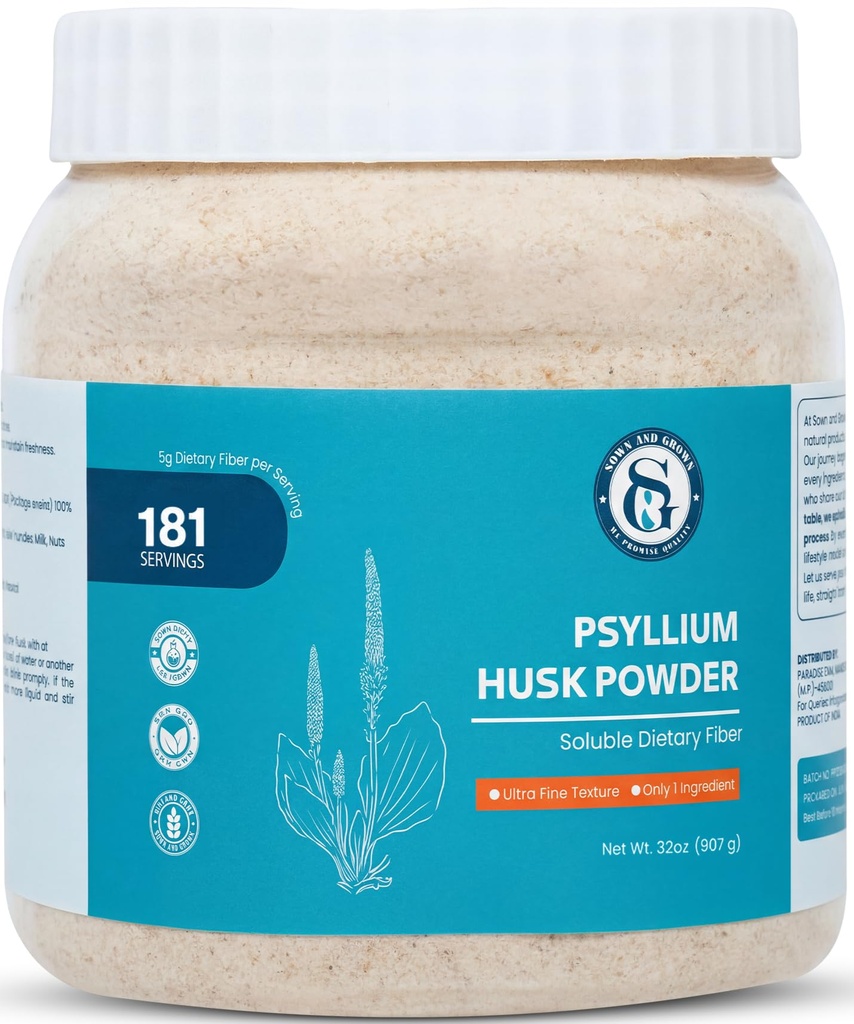 Poudre de musc de Psyllium- 2lb, 32oz) Mélange facile de fibre diététique de nettoyer votre système digestif de poudre finement broyée de l'idéal pour la cuisson de kéto
