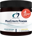 Designs for Health MagCitrate Powder - 300mg Citrate de magnésium en poudre pour soutenir calme + régularité - Sans OGM, sans gluten Mélange de boisson délicieuse Add-in, Saveur de citron (60 portions / 240g)