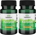 Swanson Keratin (de la laine tibétaine) - Supplément naturel Promouvoir des articulations, des cheveux, de la peau et des ongles sains - Aide Nourish tissus conjonctifs sains - (60 capsules, 50mg chacun) (2 pack)