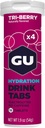 GU Hydratation énergétique Comprimés de boissons électrolytiques, boisson sportive d'endurance améliorée pour la course à pied, le cyclisme, le triathlon, le 4-Count (48 portions), Tri-Berry
