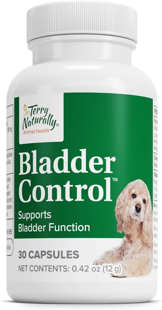 Terry Naturally Bladder Control - Aliments pour animaux de compagnie pour la santé de Bladder - Soutien Santé urinaire - Supplément santé pour chiens - Soutien pour chiens - 30 capsules (30 portions)
