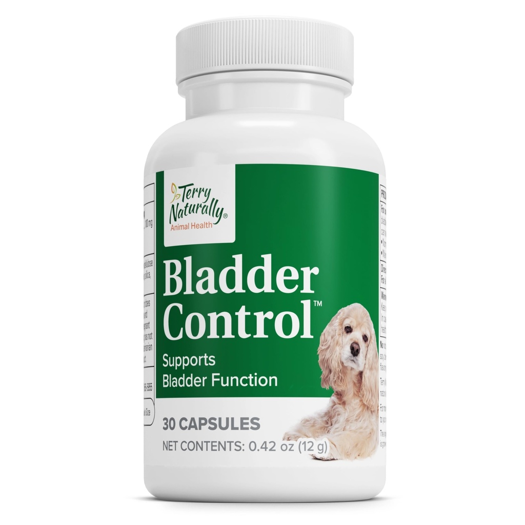 Terry Naturally Bladder Control - Aliments pour animaux de compagnie pour la santé de Bladder - Soutien Santé urinaire - Supplément santé pour chiens - Soutien pour chiens - 30 capsules (30 portions)