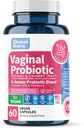 Probiotiques cliniques Nutra vaginaux pour les femmes pH équilibre, contrôle de l'odeur vaginale avec prébiotiques et mélange de lactobacillus - Supplément santé des femmes soutien de la flore vaginale saine 60 capsules