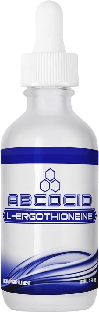 L-Ergothioneine Liquid Supplement 490 mg, 4 Oz Liquid, 240 portions, Fabriqué aux États-Unis, Absorption rapide, Ingrédients Potent de qualité, Non-OGM, GMP certifié, Produits sans cruauté