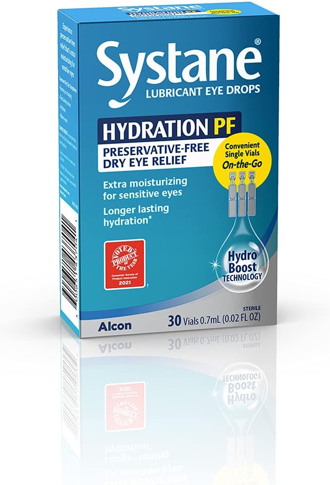 Alcon Hydratation gouttes oculaires sans lubrifiant, transparente, 0,7 ml, 30 Compte