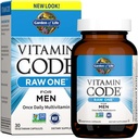 Garden of Life Code Vitamine Raw One pour les hommes, une fois par jour multivitamine, 30 capsules, une par jour hommes vitamines plus fruits, légumes et probiotiques pour les hommes santé, multivitamines végétariennes