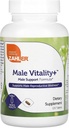 Zahler Male Vitality+ Male Support Enhancing Supplement Formula with Shilajit, Ashwagandha, CoQ10, Vitamines et Minéraux - Supplément santé pour hommes sans OGM Kosher pour le bien-être de la reproduction (120 comte)