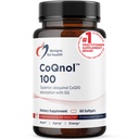 Conceptions pour la santé CoQnol 100mg - CoQ10 Ubiquinol avec biodisponibilité supérieure + technologie d'absorption exclusive - Double CoenzymeQ10 Boost avec GG - Coeur, Vieillissement en santé + Soutien cellulaire (60 Softgels)