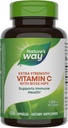 Nature's Way Extra Strength(1) Vitamine C avec Rose HIPS, soutient la santé immunitaire*, la production de collagène*, la vitamine C de haute puissance, 100 capsules (paquetage mai Vary)