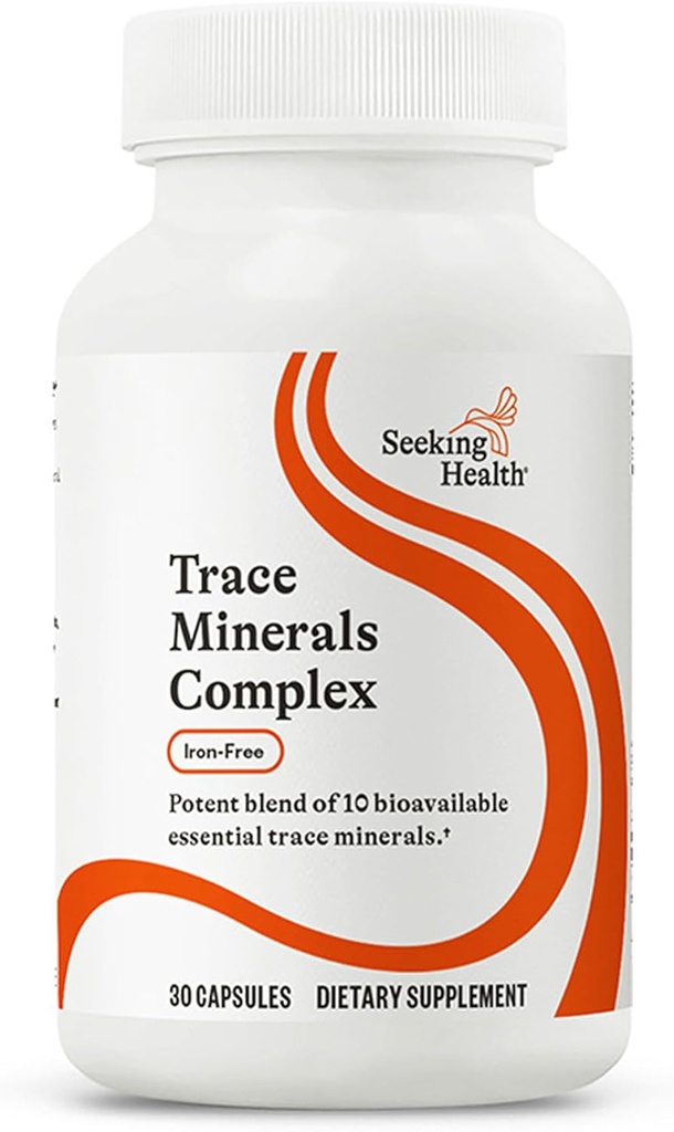 Complexe Trace Minerals de recherche de santé - Comprend 10 minéraux Trace Minerals essentiels - Supplément minéral soutient le système immunitaire et nerveux - sans fer - 30 capsules