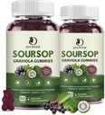 Gommies bio de Sourop Graviola, Extrait de Sourop avec Elderberry Riche en multivitamine pour l'antioxydant naturel, le soutien cellulaire et la régénération, Immune Boost et la peau, Vegan- 60 jours d'approvisionnement