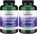 Lactate de magnésium de Swanson - Supplément minéral favorisant le soutien de la santé musculaire et osseuse - Forme minérale de lactate sans lactose pour l'absorption douce - (120 capsules, 84mg chacune) 2 boîtes