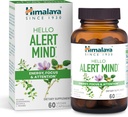Himalaya Hello Alert Mind avec L-Theanine, Ashwagandha, Bacopa, Vitamine B6 & B12, pour énergie, focus et attention, végétalien, sans gluten, 60 capsules