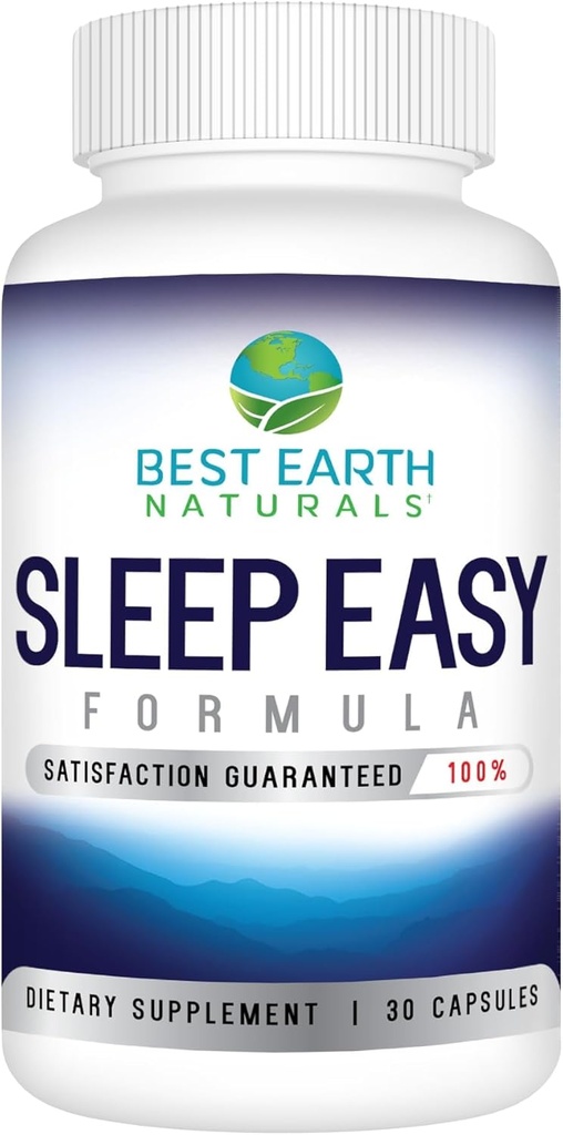 Meilleur complément facile de sommeil naturel de la Terre avec L-Theanine, GABA, 5-HTP et plus 30 comtes