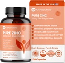 Supplément de Zinc pur 25mg - Tchélate de bisglycinate TRAACS - 120 capsules pour le soutien immunitaire, la santé de la peau et l'énergie - pour les hommes et les femmes