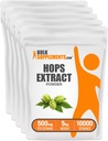 BulkSupplements.com Poudre d'extrait de houblon - Supplément à base de plantes, provenant de fleurs de houblon - Sans gluten, 500mg par portion, 1kg (2.2 lbs) (paquet de 5)