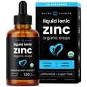 NutraChamps Zinc liquide pour les enfants et les adultes, Vegan, gouttes de zinc ionique pur amélioré avec la vitamine C, suppléments pour le soutien immunitaire, liquide sans sucre 4 oz