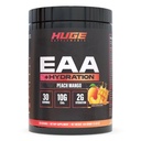 Énorme supplément EAA, poudre essentielle d'aminoacide la plus dosée, 12,8 g EAA et 8 g BCAA par portion, croissance musculaire, récupération et performance (Peach Mango)