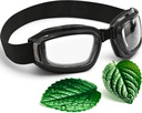 Lunettes 3D avec tampons d'humidité et coussin doux confortable – Masques d'œil sec en silicone hydratant avec design de chambre hydratant, universel pour une utilisation jour et nuit (transparent)
