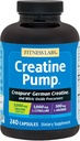 Pompe à créatine Fitness Labs avec L-Citrulline, L-Arginine et Creapure Creatine Monohydrate - 240 Capsules