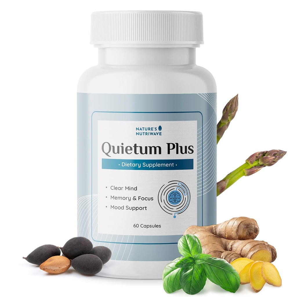 Quietum Plus – Formule à base de plantes avec extraits à base de plantes – Non-OGM, GMP certifié – 60 capsules, 1 mois d'approvisionnement