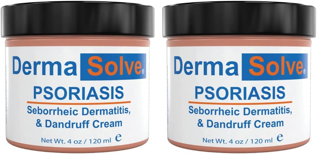 Crème de psoriasis extra-résistante (2 packs) - Dermatite séborrhéique et lotion de pellicules - Un soulagement hydratant avancé formulé pour traiter la peau enflammée par le flacon d'Itchy et prévenir les future flammes - 4,0 oz ea.
