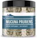 Éléments terriens Extrait de Mucuna Pruriens, 200 Capsules, Pas d'additifs ou de remplissage