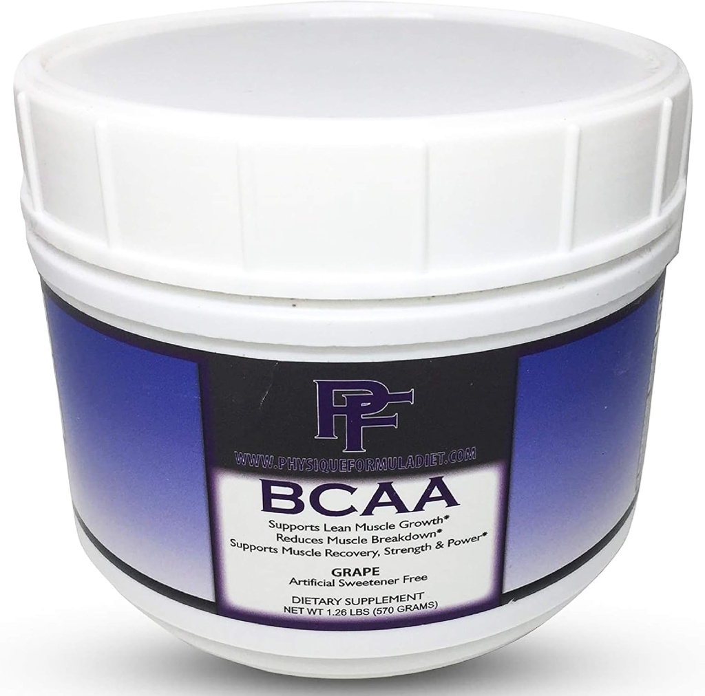 Formule Physique BCAA avec Stevia Tous les acides aminés à chaîne ramifiée naturels en poudre avec glutamine et sucré avec Stevia. Caféine et sucralose Sans saveur de raisin Pas de sucre