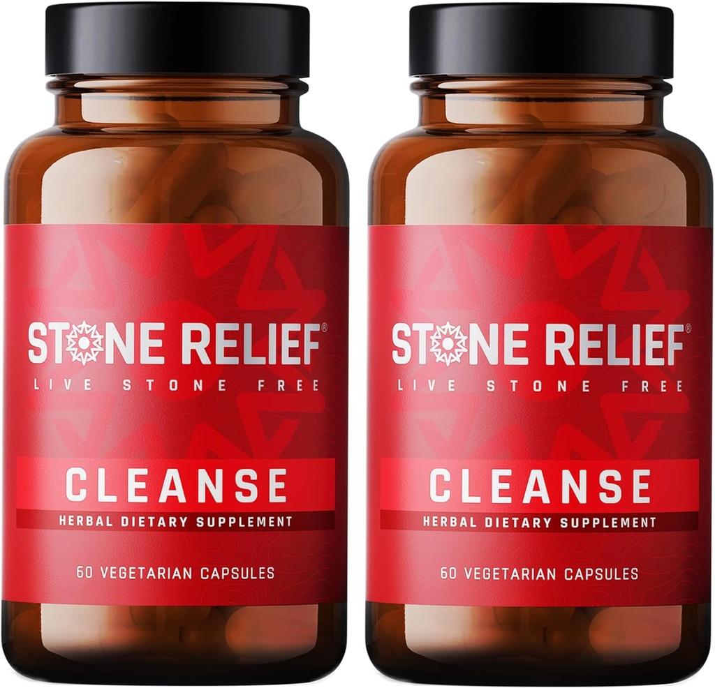 STEONE RELIEF Cleanse - Premium Chanca Piedra Stone Breaker Complex - Meilleur dissolveur naturel pour les hommes/femmes - Nettoyeur naturel du rein et supplément de désintoxication - [2 Pack] - 120 Capsules - 1 200mg