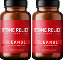 STEONE RELIEF Cleanse - Premium Chanca Piedra Stone Breaker Complex - Meilleur dissolveur naturel pour les hommes/femmes - Nettoyeur naturel du rein et supplément de désintoxication - [2 Pack] - 120 Capsules - 1 200mg