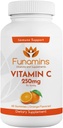 Gommies de vitamine C, 250 mg par portion, 60 Comte, Vegan, Antioxident, Soutien immunitaire, Muscle, Joints; pour les enfants et les adultes; Arôme orange