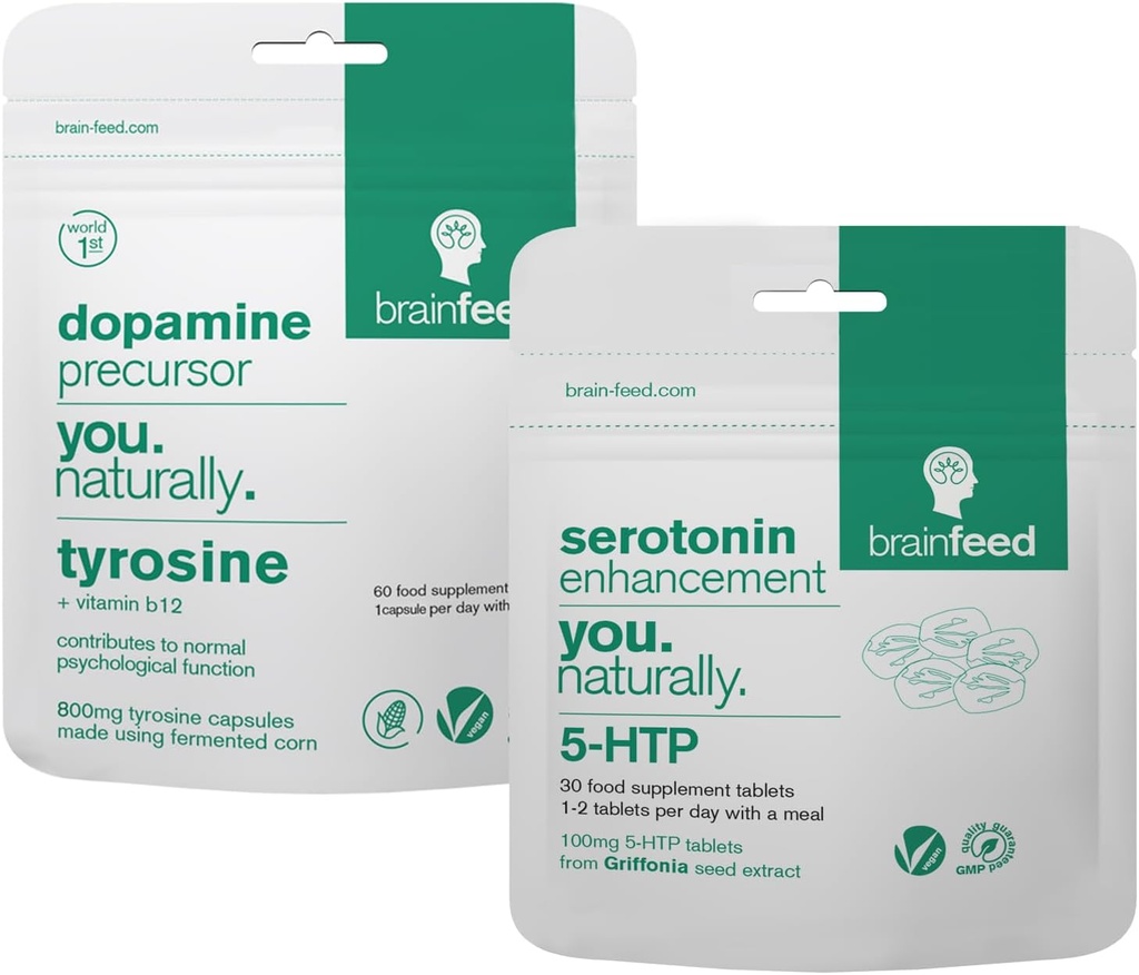 Suppléments de sérotonine et de dopamine: Supplément de soutien de l'humeur – 2 mois d'approvisionnement.
