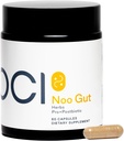 NOO Gut, Gut & Peau: Herbes, Probiotique, Postbiotique, Formule 3-en-1 pour la santé des Guts, Soutien de Bloat, Mouvements Bowel réguliers, Peau Glowing, 60 Capsules Vegan